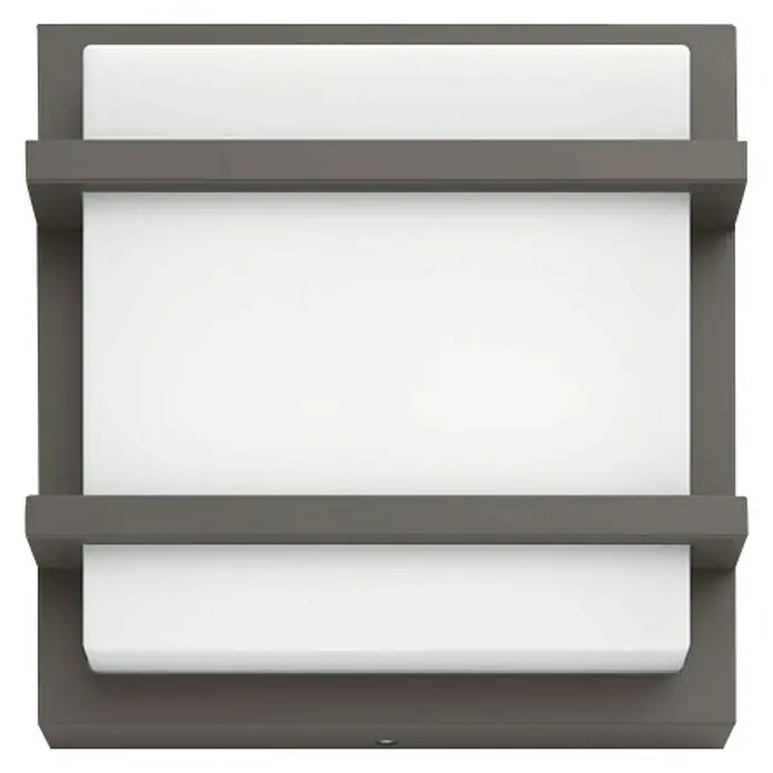Philips Aplique exterior LED Petronia - 12 W, 53 x 190 x 190 mm, Antracita, Blanco, IP44
