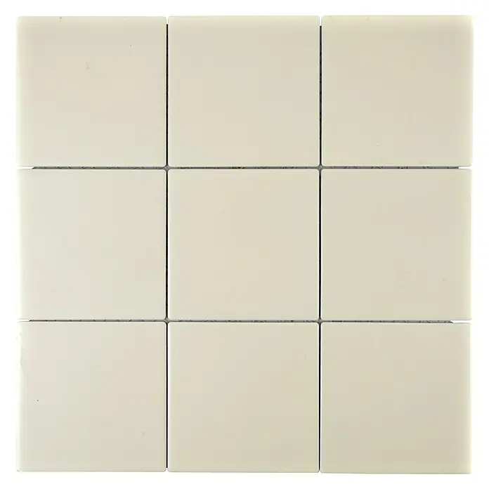 Mosaikfliese Quadrat Uni CQ 135 - 29,8 x 29,8 cm, Beige, Matt - Ansicht von oben