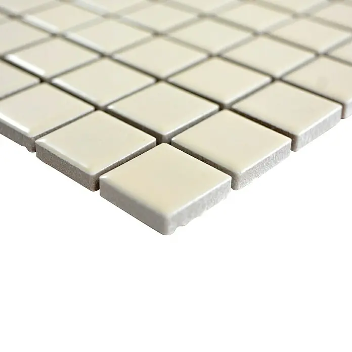 Mosaikfliese Quadrat Uni CG 174 - 29,8 x 29,8 cm, Beige, Matt - Detailaufnahme