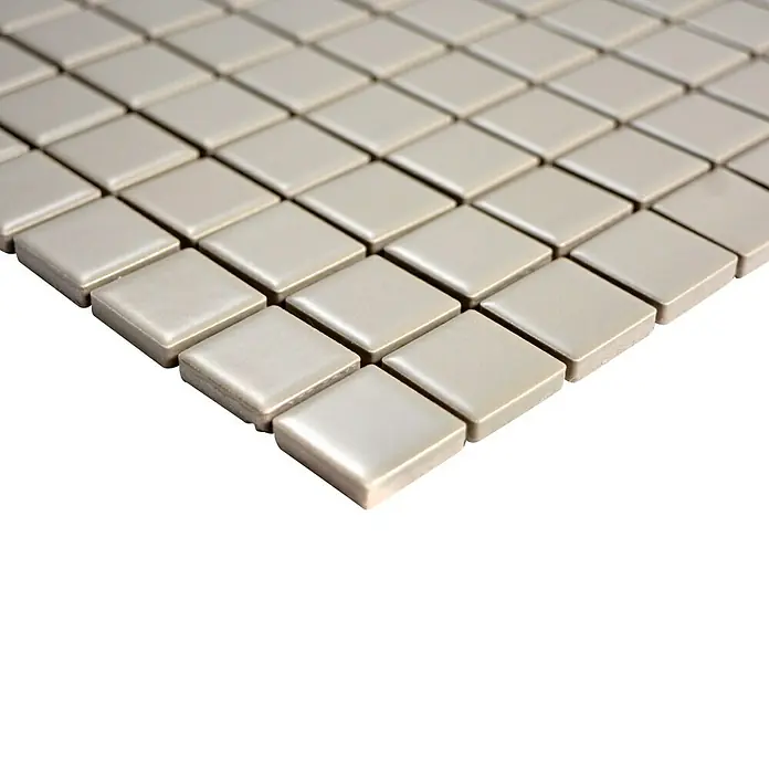 Mosaikfliese Quadrat Uni CG 194 - 29,8 x 29,8 cm, Beige/Braun, Matt - Detailaufnahme