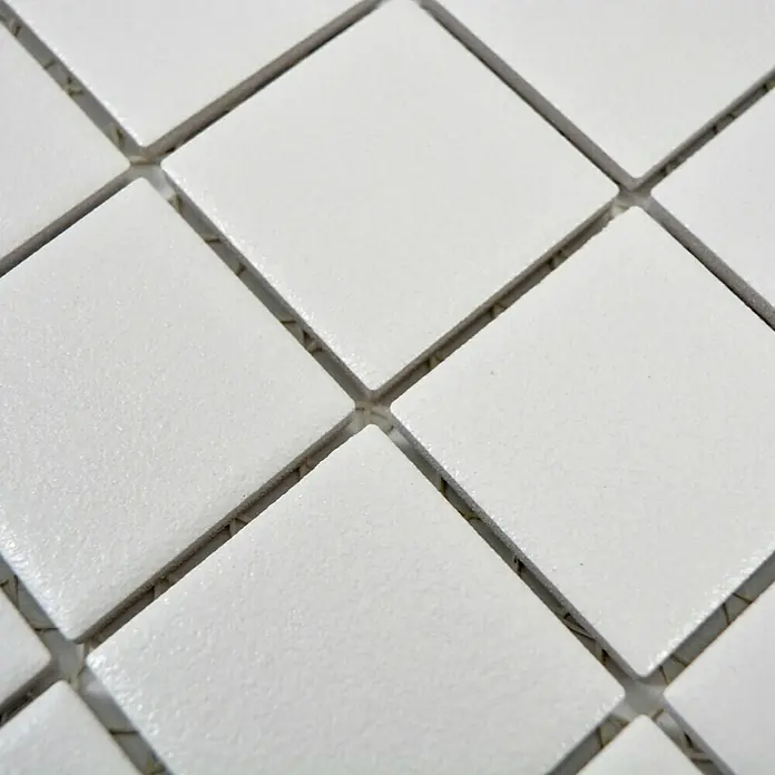 Mosaikfliese Quadrat Uni SAT 302 - 29,8 x 29,8 cm, Weiß, Matt - Detailaufnahme