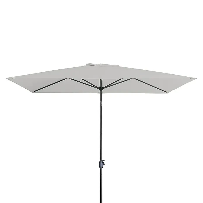 Derby Basic Lift Sonnenschirm Neo - Hellgrau, L x B: 240 x 200 cm - Vorderansicht