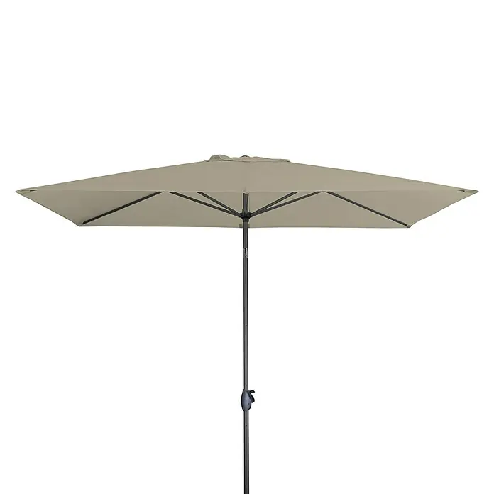 Derby Basic Lift Sonnenschirm Neo - Greige, L x B: 240 x 200 cm - Vorderansicht