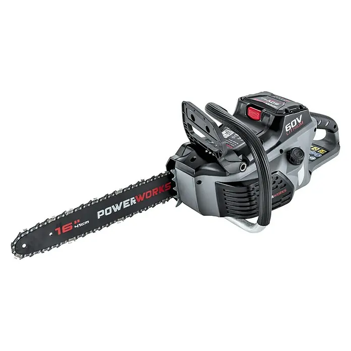Powerworks Akumulatorska lančana pila PD60CS40 - 60 V, Litij-ionska, Bez akumulatora, Dužina mača: 40 cm