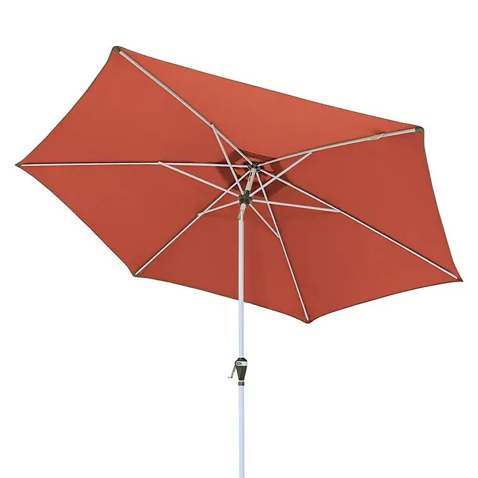 Doppler Active Kurbelschirm Auto Tilt - Terracotta, Durchmesser: 320 cm - Ansicht von unten