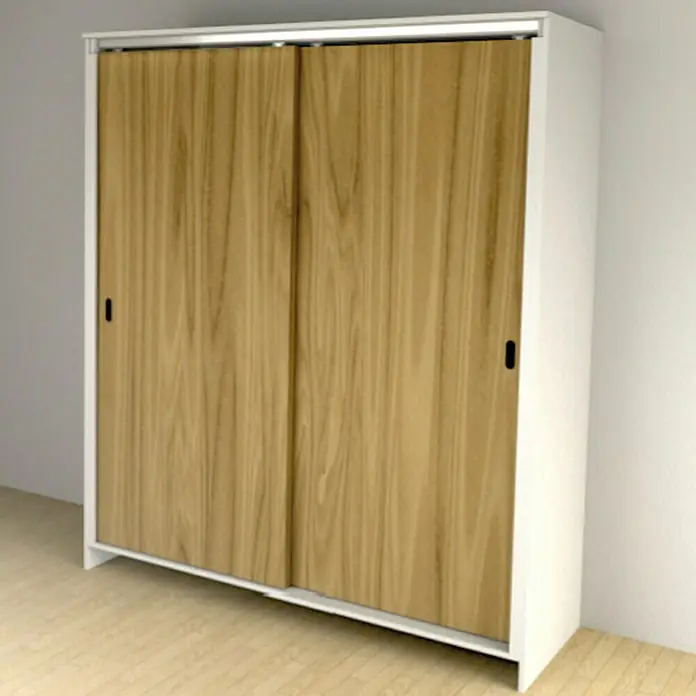 HBS Betz Schrankschiebetürbeschlag - Länge: 200 cm, Traglast: 38 kg - Anwendungsbeispiel