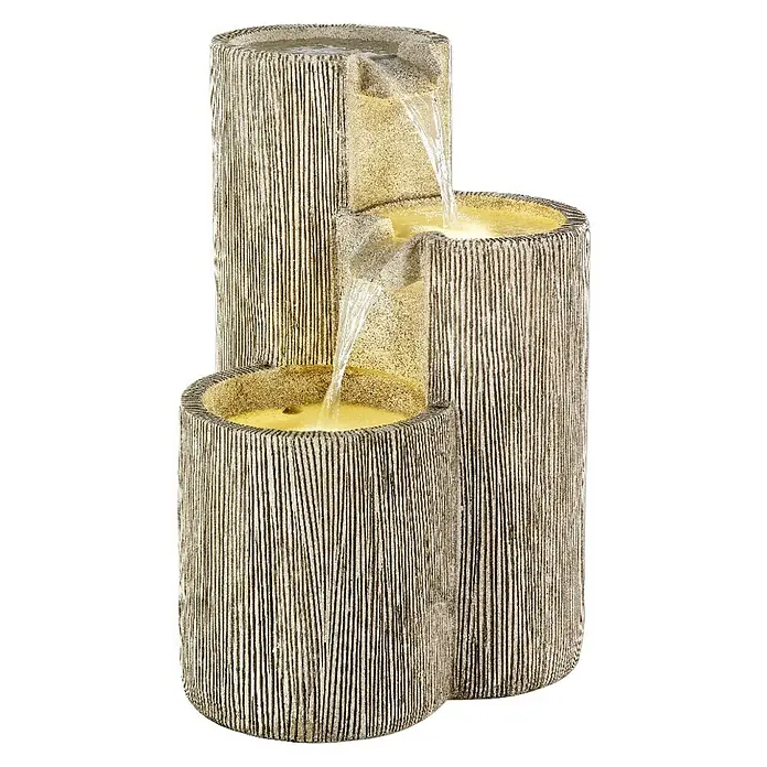 Fuente LED Tivoli - Gris, L x An x Al: 41 x 42 x 58 cm, Fuente LED
