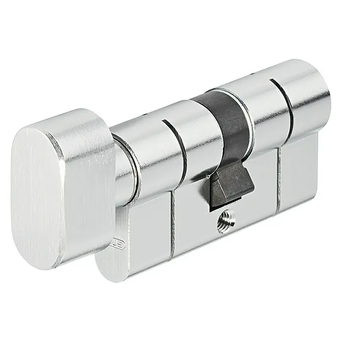 Abus Cilindro de perfil D6PS - Níquel, Longitud total interior: 30 mm, Longitud total exterior: 40 mm, Número de llaves: 5 ud.