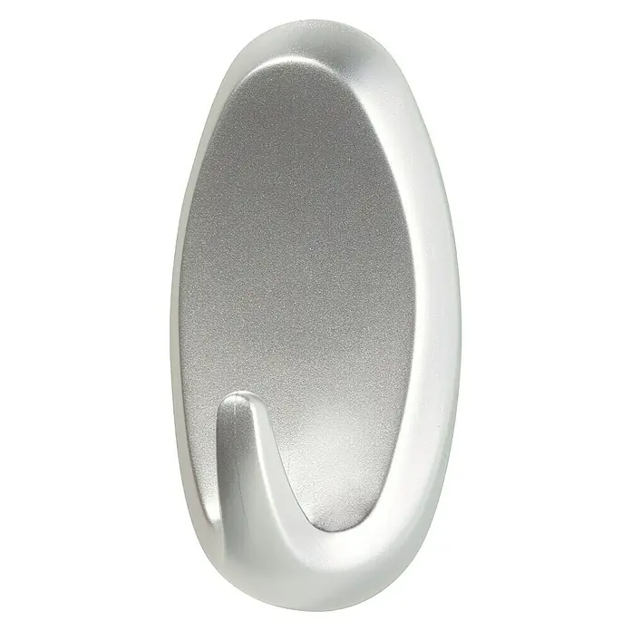 Tesa Powerstrips Gancho autoadhesivo Oval 2+4 - 2 ud., Plateado