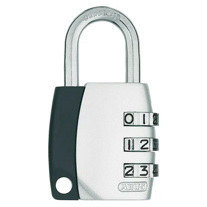 Abus Candado con combinación 155/30 - An x L: 34 x 60 mm, Aluminio, Número de dígitos en combinación: 3 ud., Plateado