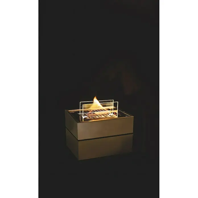 Tenderflame Tischfeuer 90 - 29 x 14 x 7 cm, Füllmenge: 0,5 l, Silber