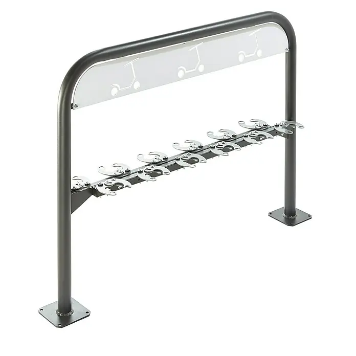 Mottez Aparcapatinetes B061C12 - L x An: 136 x 23 cm, Acero