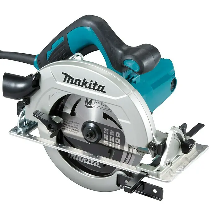 Makita Handkreissäge HS7611 - 1.600 W, Sägeblatt: Ø 190 mm, Leerlaufdrehzahl: 0 U/min - 5.500 U/min - Vorderansicht