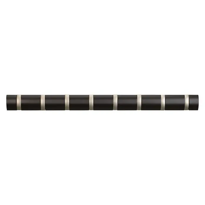Umbra Garderobenleiste Flip - L x B x H: 81,3 x 2,5 x 7,6 cm, Anzahl Haken: 8 Stk., Espresso - Vorderansicht