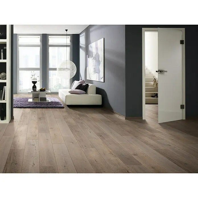 LOGOCLIC Vinto Laminado AC4-32 Roble Infinity - 1.285 x 192 x 8 mm, Efecto madera campestre