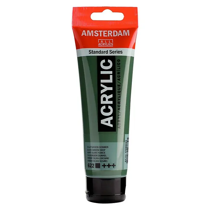Talens Amsterdam Pintura acrílica Standard - Verde oliva oscuro, 120 ml, Tubo