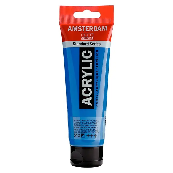 Talens Amsterdam Pintura acrílica Standard - Azul cobalto ultramar, 120 ml, Tubo