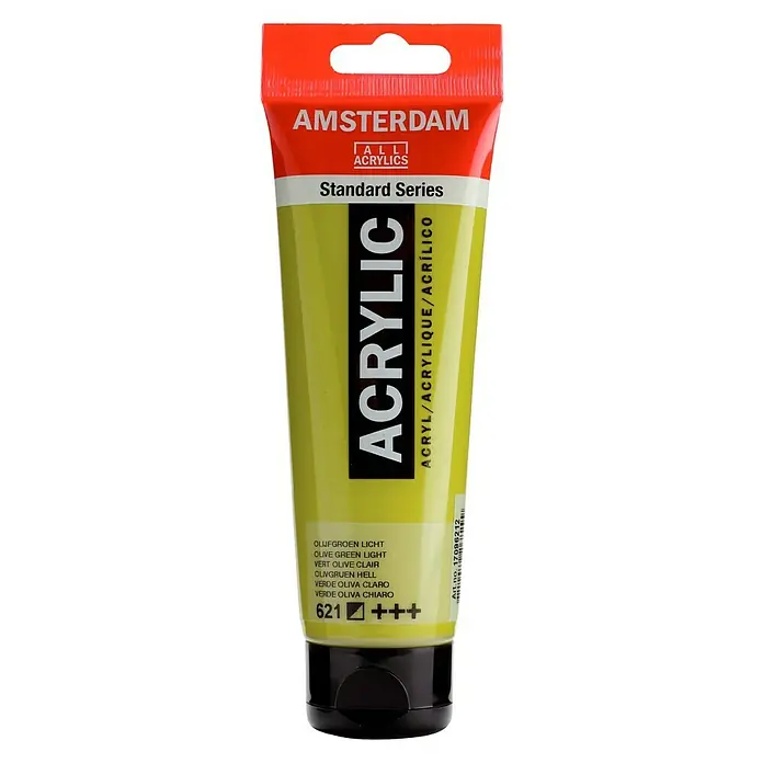 Talens Amsterdam Pintura acrílica Standard - Verde oliva claro, 120 ml, Tubo