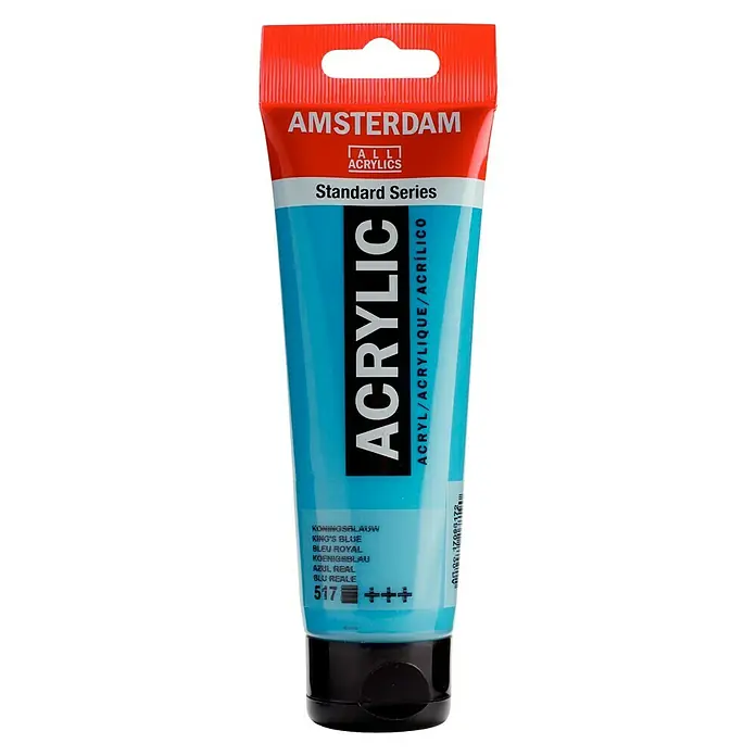 Talens Amsterdam Pintura acrílica Standard - Azul real, 120 ml, Tubo