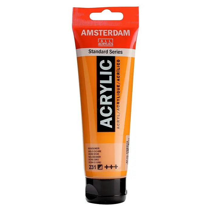 Talens Amsterdam Pintura acrílica Standard - Ocre oro, 120 ml, Tubo