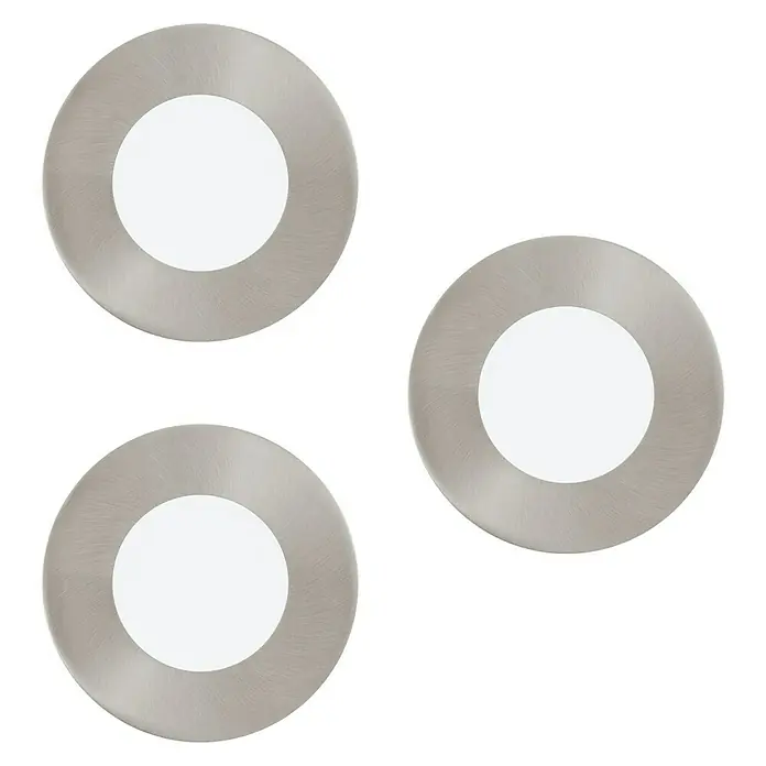 Eglo Fueva-C LED-Einbauleuchten-Set - 3 W, Nickel matt, RGB - Vorderansicht