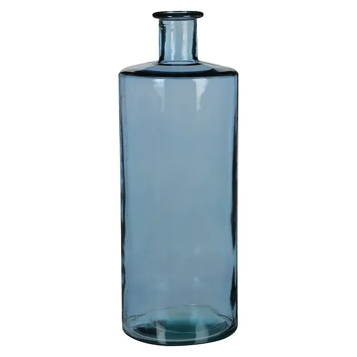 Glasvase rund Guan - 15 x 40 cm, Blau