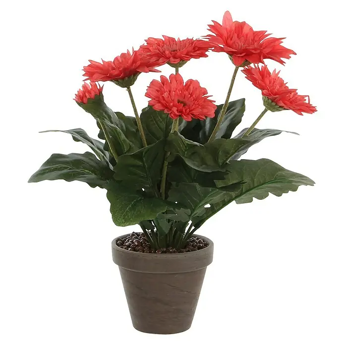 Planta artificial Gerbera - Altura: 35 cm, Rosa, Plástico