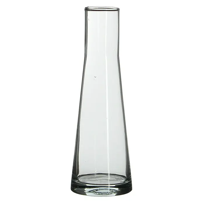 Jarrón de vidrio Ixia - Ø x Al: 7 x 21 cm, Transparente