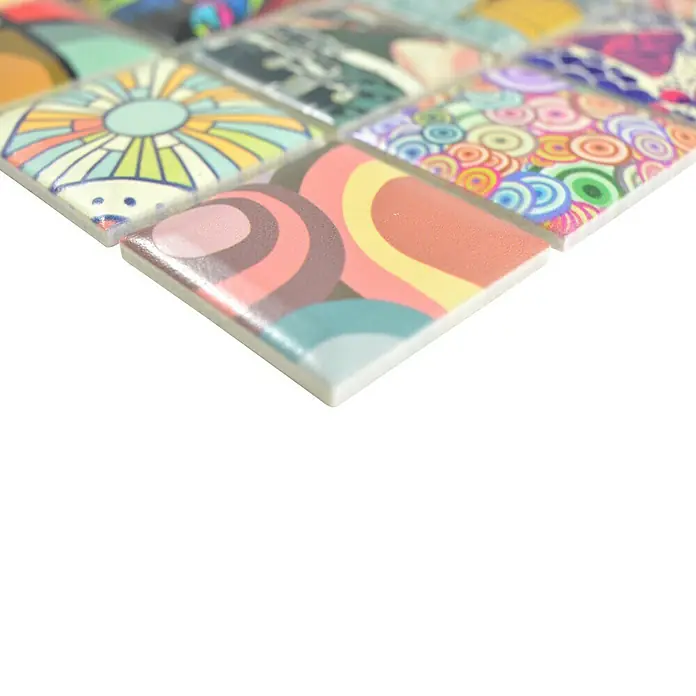 Mosaikfliese Quadrat Mix CG POP - 29,1 x 29,1 cm, Mehrfarbig, Glänzend