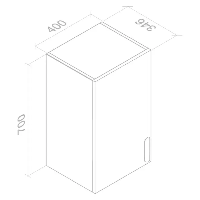 Top Element G Armario alto - L x An x Al: 33 x 40 x 70 cm, Gris