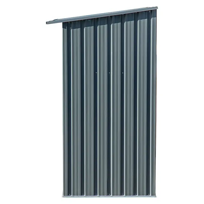 Dobar Gerätehaus-Anbau Madera - Metall, Metallic - Linke Seitenansicht