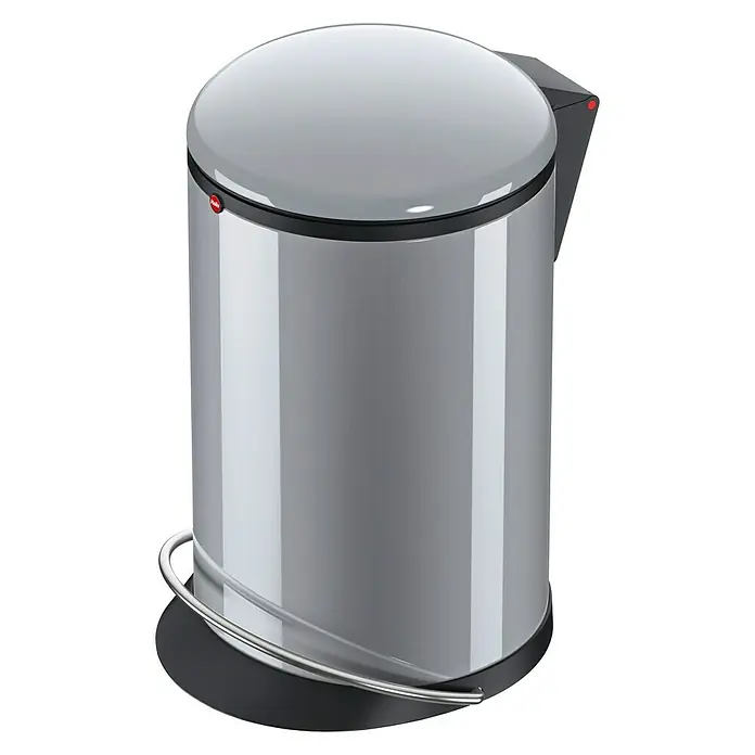 Hailo Mülleimer Harmony - M, Silber, 12 l - Linke Seitenansicht