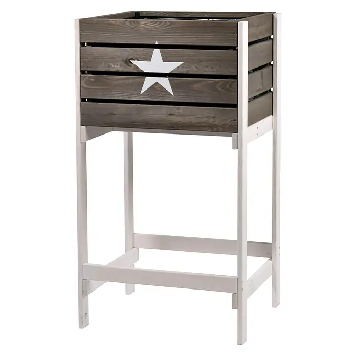 Dobar Hochbeet - 49 x 42 x 90 cm, Holz, Anthrazit - Vorderansicht