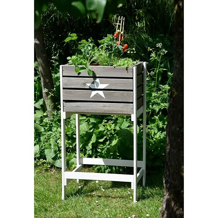 Dobar Hochbeet - 49 x 42 x 90 cm, Holz, Anthrazit - Stimmungsaufnahme