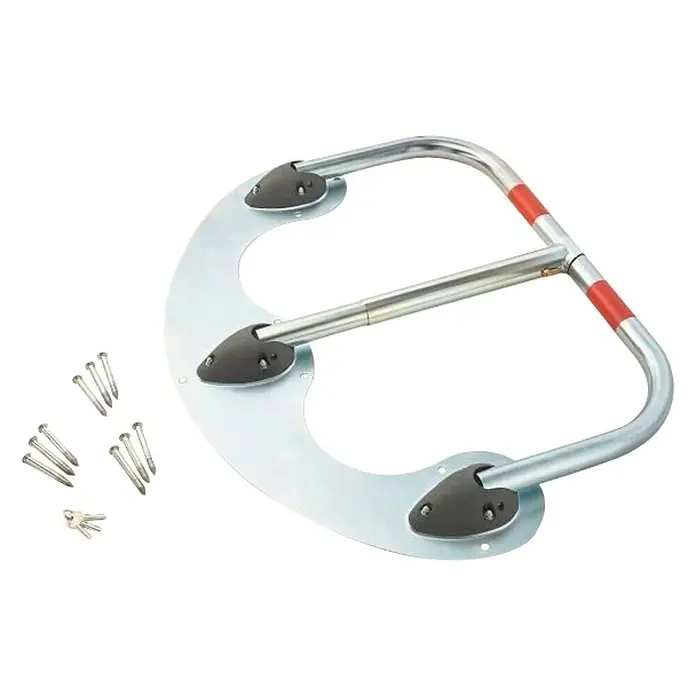Mottez Estribo de aparcamiento B301C - Altura: 46 cm, Acero, Montaje en suelo