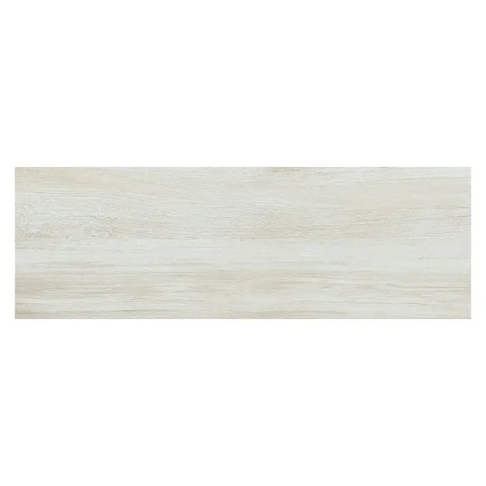 Revestimiento cerámico Jungle Wall - 20 x 60 cm, Blanco, Mate, Estilo madera