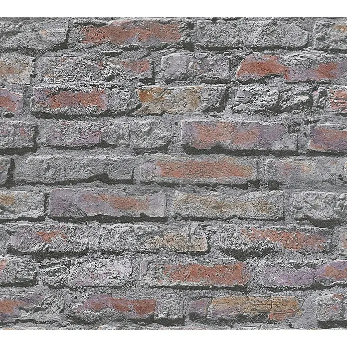 AS Creation Il Decoro Papiertapete Stein - Grau/Rot, Steinoptik, 10,05 x 0,53 m - Detailaufnahme
