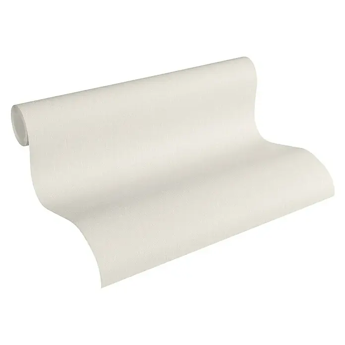 AS Creation Hygge Vliestapete - Hellbeige, Uni, 10,05 x 0,53 m - Vorderansicht