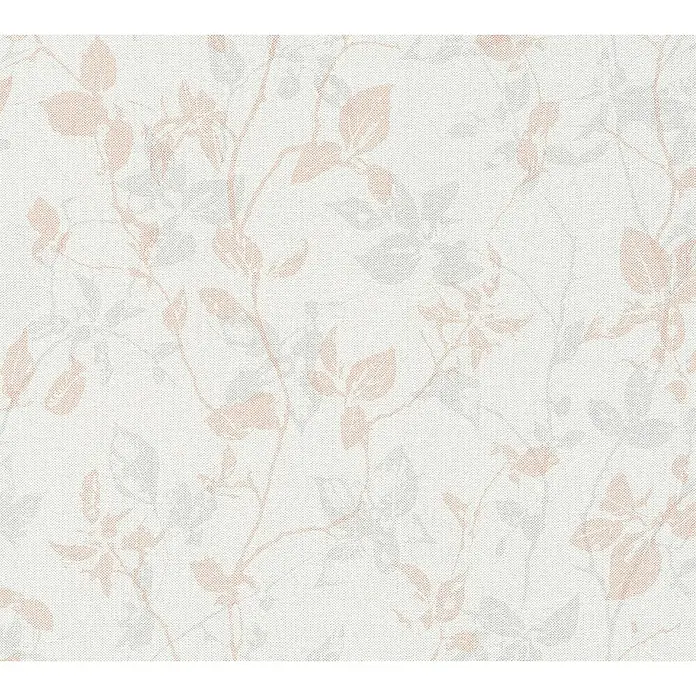 AS Creation Hygge Vliestapete Floral - Grau/Lachs, Floral, 10,05 x 0,53 m - Detailaufnahme