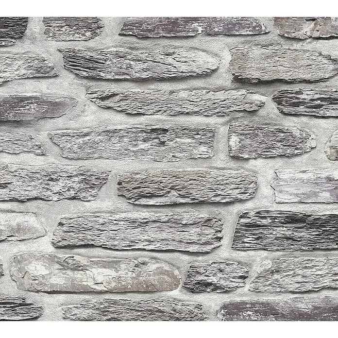 AS Creation Il Decoro Vliestapete - Hellgrau, Steinoptik, 10,05 x 0,53 m - Detailaufnahme