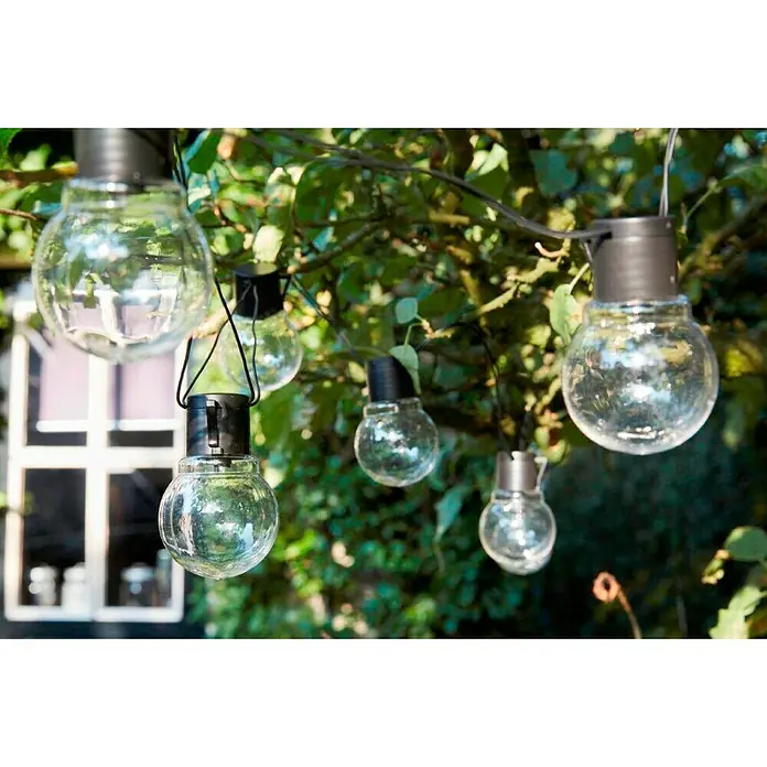 Luxform Guirnalda luminosa solar Menorca - 10 luces, Largo: 349 cm, LED, Autonomía estimada: 6 h