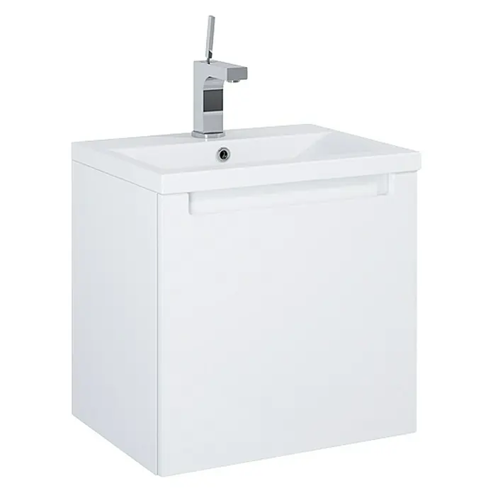 Riva Badmöbel-Set Sierra - 51,5 cm, 2 -tlg., Weiß, Hochglanz - Vorderansicht