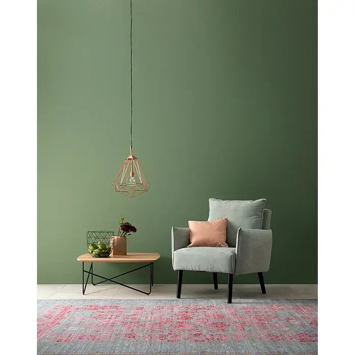 SCHÖNER WOHNEN-Farbe Wandfarbe Designfarbe - Ausgeglichenes Piniengrün, 2,5 l, Matt - Stimmungsaufnahme