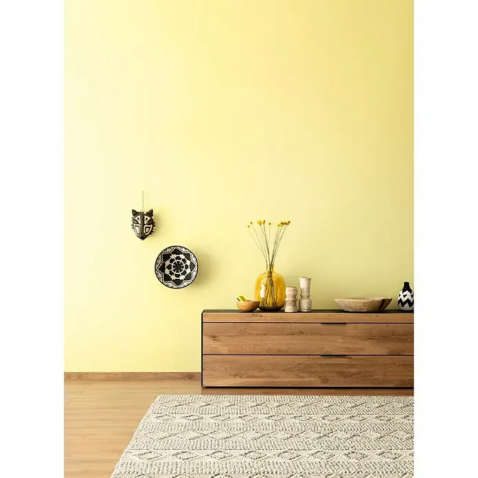 SCHÖNER WOHNEN-Farbe Wandfarbe Designfarbe - Heiteres Sonnengelb, 2,5 l, Matt - Stimmungsaufnahme