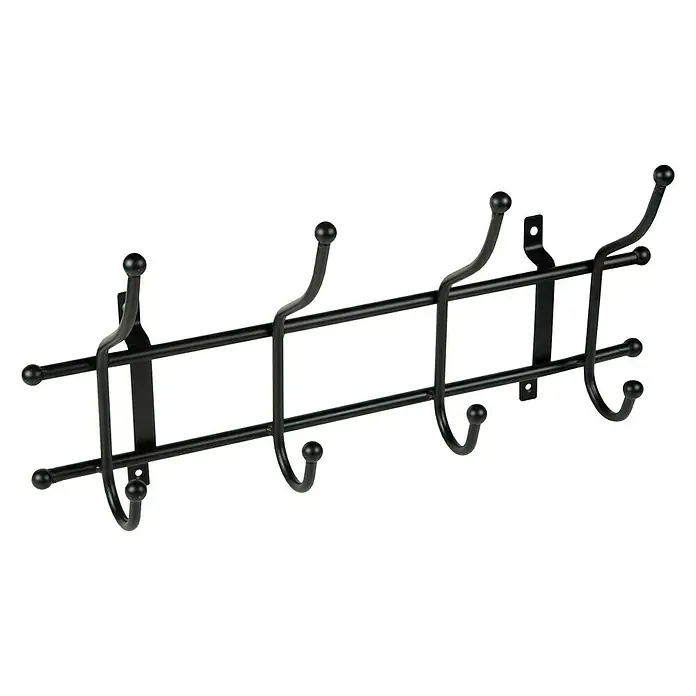 Nesu Perchero Forja - L x An x Al: 49 x 22 x 12 mm, Hierro, Negro