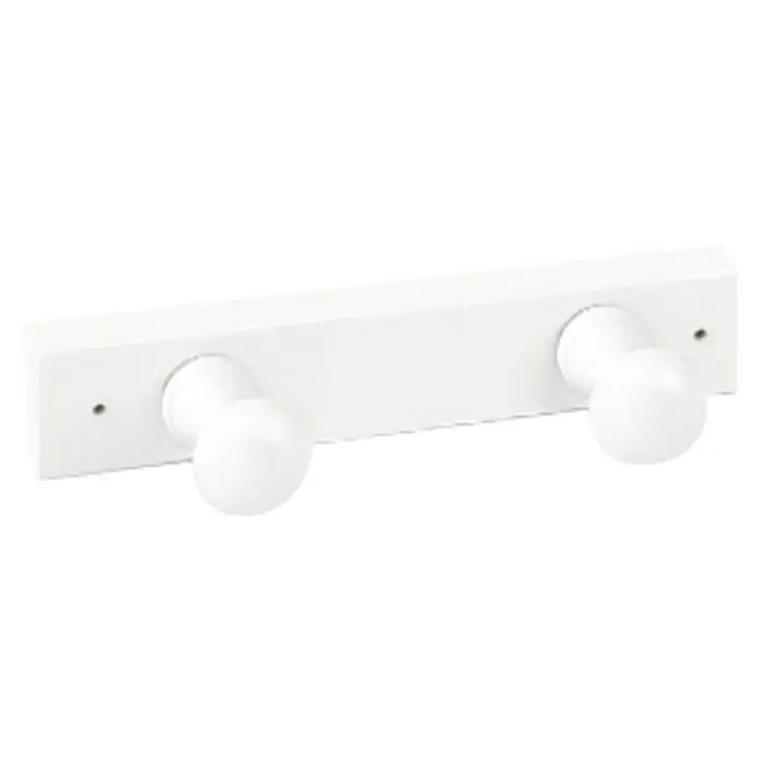 Nesu Perchero 9902 - L x An x Al: 23 x 5 x 7,2 cm, Número de ganchos: 2 ud., Blanco