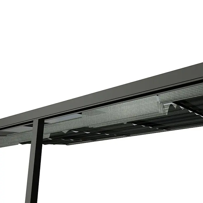 Schaduwdoek - 500 x 300 cm, Grijs/Wit, Passend bij: Terrasoverkapping Easy Edition - Zicht van beneden