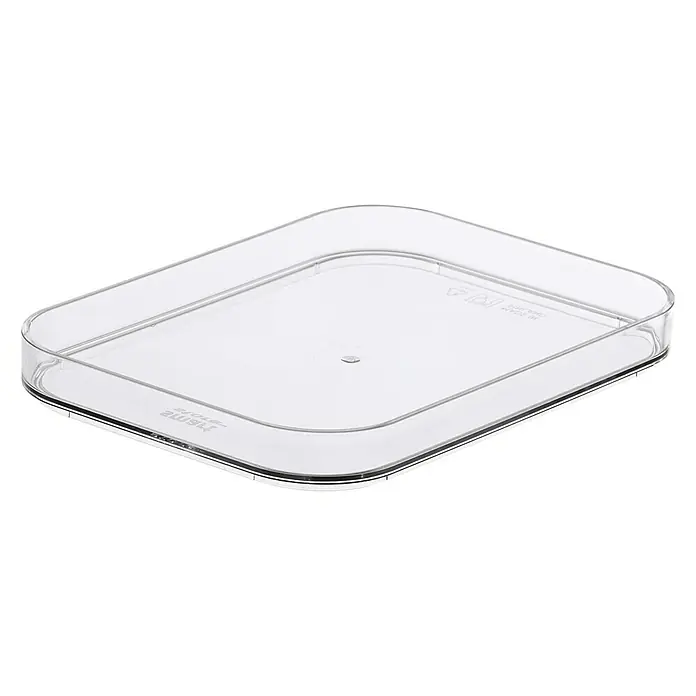 SmartStore Deckel Compact - L x B x H: 19,5 x 14,5 x 2,5 cm, Kunststoff, Transparent - Linke Seitenansicht