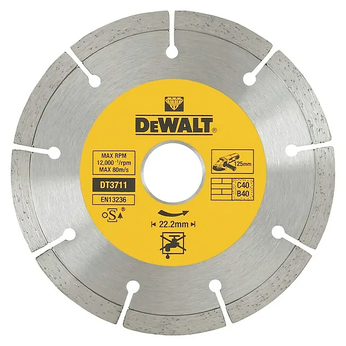 Dewalt Disco de corte de diamante DT3711-QZ - Diámetro disco: 125 mm, Apto para: Baldosas para suelos