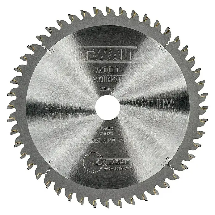 Dewalt Extreme Disco de sierra DT4087-QZ - Diámetro: 165 mm, Orificio: 20 mm, 48 dientes